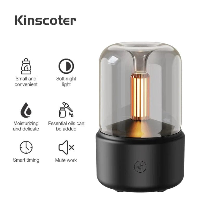 KINSCOTER Portable Mini Aroma Diffuser USB Air Humidifier Essential Oil Night Light Cold Mist Maker Sprayer for Home Gift