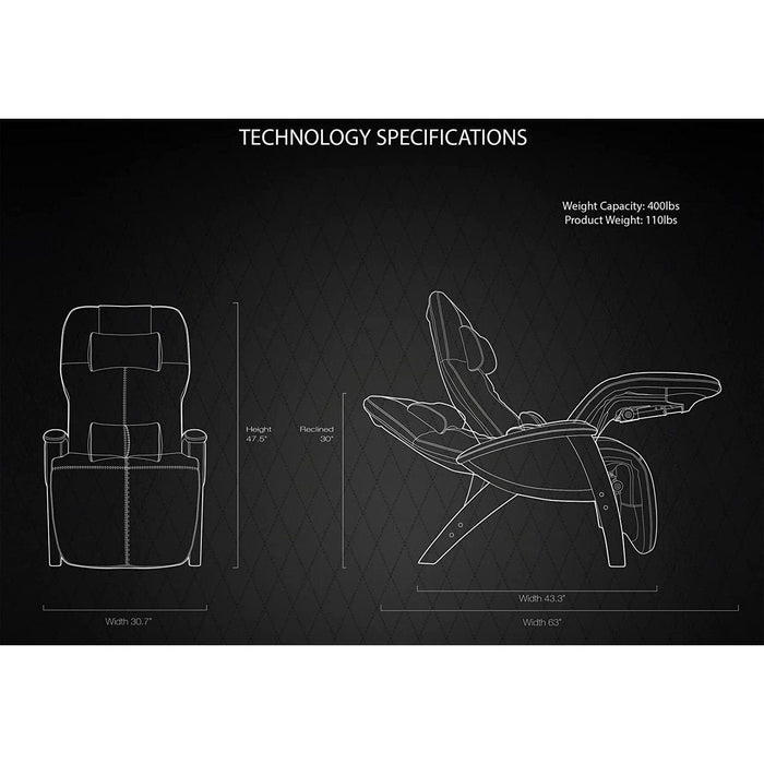 Svago ZGR plus Dual Power Zero Gravity Recliner - Midnight Black